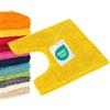 WohnDirect Tappeto Bagno Giallo 45x45 cm sagomato Antiscivolo Microfibra | Sagomato per il WC, Si Adatta alla Tazza, Base in Poliestere, Confezione da 1 Pezzo, Linea Coordinabile