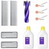 NARWAL Flow 2 accessori originali: 2 panni per la pulizia, 1 spazzola a rullo anti-groviglio, 3 spazzole laterali, 2 detergenti per pavimenti da 930 ml, 2 filtri HEPA