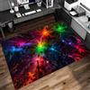 Xisnuient Tappeto Grande con Illusione Ottica 3D, Design Cyberpunk Fulmine Tecnologico, Morbido e Antiscivolo, per Camera da Letto Ragazzi e Stanza Gaming, Tappeto Decorativo Tecnologico, 120x160 cm, Color 5