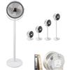 Risveglio Silenzioso per ventola oscillante a 360°, 5 velocità, 20 dB a basso rumore, batteria 4000 mAh, tipo di ricarica, altezza regolabile 28-86,5 cm, bianco (grigio bianco)