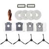 Tidevib Kit di accessori di ricambio per aspirapolvere robot Cecotec Conga X70, spazzole principali, spazzole laterali, panni mocio, sacchetti per la polvere, filtri HEPA (A)