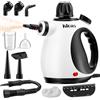 KLONA Pulitore a vapore Manuale, Portatile Pulitore, con 10 Accessori | per Tappeti, Fughe, Finestre, Grasso, Cucina, Bagno | Pressione 3,5 bar | 1050 W | Serratura di Sicurezza | Senza Chimiche