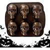Generico Stampo Forno Teschio Lega Alluminio, Vassoio Torte Teschio, Per Halloween | Dorato Per Halloween Bakeware Party Cottura Muffin Torte Cioccolatini Cucina Casa Festività Natalizie Caramelle Che Preparano