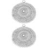 ASHATA Pesi per Cottura in Acciaio Inossidabile, 17.5cm Baking Weights | Round Metal Pie Weights with Chainmail Scrubber, for Baking and Skillet Cleaning, 2 Pcs