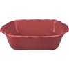 WALD domus vivendi Wald Terrina quadrata in Ceramica, Argilla di alta qualità - Pirofila per Cottura in Forno e Microonde, Ideale per pasta,carne, pesce e verdura - diverse misure e colori (Rosso, Quadrata cm 26)