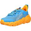 Geox J FLEXYPER Fast Boy Sneaker, LT Blue/Arancione, 37 EU