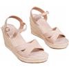 Generisch Sandali da donna, espadrillas, con plateau, con zeppa, punta aperta, scarpe estive, comode e semplici, scarpe estive da donna, per tutti i giorni, lavoro e passeggiate