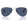 Ray-Ban Occhiali da sole Aviator in metallo, argento/blu scuro, 52 mm, RJ9506S