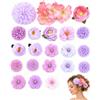 RAVNIX 21 Pezzi Mollette Fiori per Capelli, Fermagli Artificiali Realistici Hawaiani con Presa Antiscivolo, per Acconciature Sposa, Trecce e Feste in Spiaggia Boho