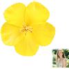 PEUTIER 2pz Fermaglio Fiore, Clip Festa Spiaggia Hawaiana Boho Accessori Capelli Fiore per Donne Ragazze Ballerina Sposa Matrimonio Spiaggia Festa (Giallo)