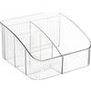 Wedhapy Organizer per il trucco in plastica trasparente organizer per cosmetici a 5 scomparti 7x7x4 pollici portatrucchi per camera da letto