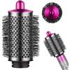 XQZMD Spazzola rotonda per volume per accessori Dyson Airwrap, grande spazzola rotonda per capelli piatti, zoppicare, accessorio per capelli (rosso rosa)