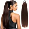 Hopton Extension a coda di cavallo, lunghezza 60 cm, capelli lisci con coulisse, extension per capelli per donne e ragazze (marrone chiaro)
