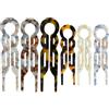 Vauki Forcine per capelli da donna, 6 pezzi, a forma di U, in acetato, multicolore, eleganti fermagli per capelli per chignon e acconciature, French Hair Pin (2 misure)
