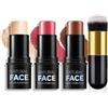 MLSMILE Kit di contorno viso 3 pezzi - Stick contorno crema abbronzante, Highlighter e Blush - Scultura delle guance lunga tenuta - trucco professionale
