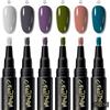 Generico Penna Smalto Gel Per Unghie 6 Colori 5 Ml Pennarello Strumento Manicure | Smalto Per Unghie In Penna Colorate Ideale Per Casa, Salone, Halloween, Ufficio, Festa, Adulti, Donne, Ragazze, Principianti