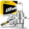 AILEO H4/9003 - Lampadina LED per auto, moto, 16000 lm, 6500 K, bianco freddo, chip CSP 3570, dimensioni 1:1 plug & play, CANBUS integrato, illuminazione stabile, confezione da 2