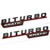 XCBW 2 X 4MATIC BITURBO Emblema Badge Sticker per C63 CLS GLC GLA E63 Nero Rosso