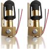 Aicharynic Supporto per luce circolare, 12 V, supporto in ottone per trattore con cavo e tappo in gomma, spia di avvertimento, diametro 24 mm, per macchine agricole, veicoli da costruzione e carrelli elevatori
