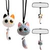 XFSRG 2 Pezzi Ciondolo per Specchietto Retrovisore Auto Gatto Kawaii Decorazione Gatto Ciondolo per Specchietto Retrovisore Ornamenti Specchietti Retrovisori Auto (Set 2)