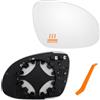 Koaudb Specchietto Retrovisore Auto Destro Riscaldabile per VW Golf MK5 2003-2008 | per VW Jetta 5 2005-2010 per Passat B6 2007-2011 Lato Passeggero Vetro Specchio Retrovisore Auto per 3C0 857 522