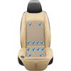 Goutdori Coprisedile rinfrescante per auto Beige, antiscivolo, traspirante, regolabile per la velocità del, per ufficio estivo, SUV, camion