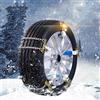 Baceyong Catene da neve, Baceyong regolabile 10pcs Anti-Skid Emergenza Neve Traction Auto Winter Snow Tire Chains, Taglia M 205-225mm