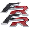 PAGAMADU Confezione da 2 emblemi adesivi sportivi FR per auto, logo decorativo in PVC resistente, accessorio universale per interni ed esterni di veicoli, installazione facile (64 x 37 mm)