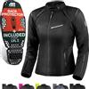 SHIMA RUSH Giacca Moto Donna con Protezioni 4 Stagioni | AIRFORCE Paraschiena | Giacchetta da Moto Impermeabile Estiva Tuta Pantaloni Touring (Nero, Donna, Giubbotto, Taglia XL)