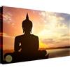 Wallazz Quadri Moderni Soggiorno Buddha, Thailandia, Buddismo - 100% Made in Italy - Stampa su Tela - Quadro Camera da Letto - Qualità Artigianale - 70x140cm