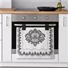 Masters House Biancheria per la Casa Masters House Copriforno Decorativo Fiammetta 40x50cm Imbottitura 1,5cm Tela Poliestere 250gr Protezione Fornelli Cucina Lavabile Design Pizzo Elegante Lacci Bottoni Made in Italy (Bianco)