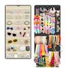 EEEKit Organizer Gioielli Appendibile Doppia Faccia per Accessori Capelli Ragazze, Porta Fermagli e Mollette da Parete per Armadio
