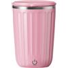 Fauhapyway Montalatte Elettrico 304 Acciaio Inossidabile Bicchiere Miscelatore Automatico Ricaricabile Portatile per Viaggio Caffè Tè Bianco (Rosa)