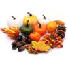 Horuili® 120 Pezzi di Decorazioni Artificiali di Zucca, Mini Zucche Artificiali Decorative, Con Acero, Pigne E Ghiande, Decorazioni per Il Ringraziamento, Halloween, Natale, Matrimonio d'Autunno