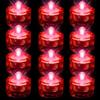 Editbar Candele a LED senza fiamma, 12 pezzi, mini luce subacquea con batteria, impermeabile, per stagno, piscina, feste, matrimoni, giardino, luce rossa