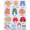 Gadpiparty 1 set di adesivi per guardaroba per bambini, etichette per vestiti, etichette per vestiti, etichette per bambini