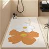 Surwin Tappetino da Doccia Antiscivolo, Astratto Moderno Tappetino da Bagno in Luffa PVC Morbida Tappeto Antiscivolo con Scarico Lavabile Asciugatura Rapida Doccia (Stile 3,60x90cm)