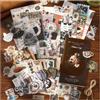 YJGJ Kit Scrapbooking Vintage Caffè 80 Pezzi, Scrapbooking Kit con Notebook, Carta Scrapbooking, Adesivi Vintage e Accessori Carta, Materiali per Journaling, Junk Journal, Bullet Journal, Album e Collage