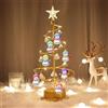 Pandora410004 Nome personalizzato Pupazzo di neve Cappello di Natale LED Albero di Cristallo Luce Desktop Metallo Albero di Natale Luce di Cristallo Albero di Natale Regalo Decorativo