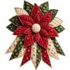 Generic Kit fai da te per ghirlanda natalizia trapuntata con fiocco, kit di decorazione patchwork fai da te, kit da cucito per appendere la porta d'ingresso e la parete, adatto ai principianti, oversize con