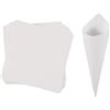 Weriirew Coni di coriandoli per Matrimonio, 30 Pezzi, Coni di Carta Kraft, Porta Petali di Fiori per Feste di Matrimonio, Piccoli Bouquet, Caramelle, Cioccolatini, Bianco