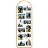 KORAT - Cornice Portafoto Multiplo in Metallo Oro Stile Modern Glam - Portafotografie Collage da Parete 30x90cm Vetro Protettivo 12 foto da 10x15cm, Design Moderno Regency Luxury, Arredo Casa, Salotto