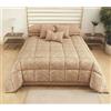 Masters House Biancheria per la Casa Masters House Trapunta Piumone Invernale 320gr Matrimoniale in Caldo Velluto con Effetto Oro Modello Venere, Imbottitura Calda e Morbida, Elegante, Made in Italy