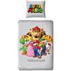 Character World Super Mario & Friends Set copripiumino singolo, 135x200 + 80x80 cm, 100% cotone