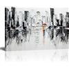 18meng Art Immagini astratte in bianco e nero città stile industriale 120x70 cm Moderno quadro su tela XXL soggiorno quadro da parete stampa artistica su tela design immagine su tela pronta per essere appesa
