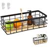 Yitobici Cesto in filo metallico,cestino in metallo,cestino in metallo con base in legno per frutta,snack(1 articolo)