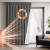 Deconovo Tende Oscuranti Termiche con Fettuccia - Pannello Singolo Pesante Doppio Strato Isolante Freddo Caldo, Antivento, per Finestre e Porte, 140x220 cm, Grigio Scuro Retro Bianco