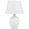 Beliani Lampada da tavolo in ceramica in color bianco