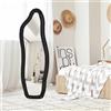 Henunem Specchio a Figura Intera 140 x 45 cm, Specchi a Terra con Cornice in Lega di Alluminio, Grande Specchio Asimmetrico Irregulare Moderno a Nuvola per Camera da Letto, Bagno e Soggiorno, Nero