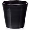 DomoDomo Coprivaso rotondo classico in ceramica nera, 17 cm